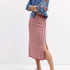 Cecilia Prado Checkered Knit Midi Skirt